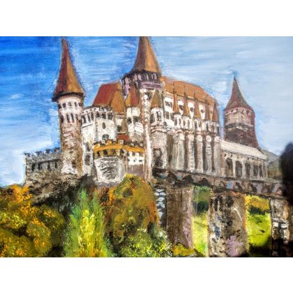 Rumunia Zamek Drakuli, Krystyna Mościszko, obrazy akryl