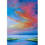 Pejzaż - rysunek pastelami olejnymi