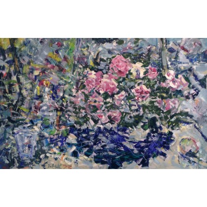 Kwiaty, 80x120, 2023, Eryk Maler, obrazy olejne