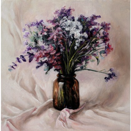 Wiosenne kwiaty, Wiktoria Pydo, obrazy olejne