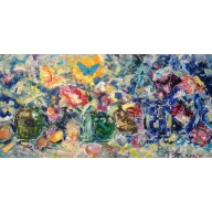 e/ryk Motyle, olej na płótnie, 140x70 cm, Eryk Maler