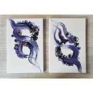 DYPTYK FIOLETOWY 2 X 40X60 CM