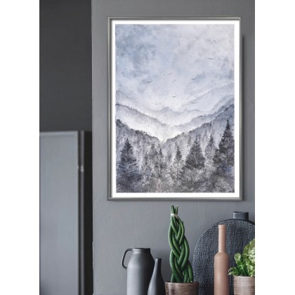 Małgorzata Domańska ART - obrazy akwarela - Akwarela 30x40cm. Góry i las II foto #1