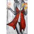 Dziewczyna z bukitem 50x80