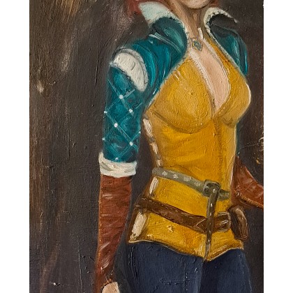 Andżelika Kucharska - obrazy olejne - Obraz olejny postać kobieca Triss 50x70 cm foto #1