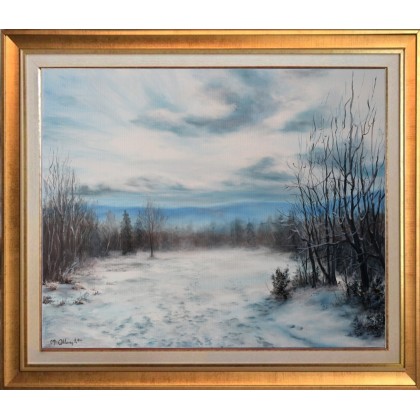 Lidia Olbrycht - obrazy olejne - Zima, ręcznie malowany olejny foto #3