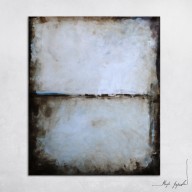 Obraz olejny - Biel i siena VII