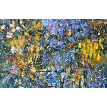 Domy nad wodą, 120x80, obraz obracany, Eryk Maler, obrazy olejne