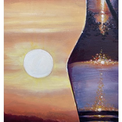 Myroslava Burlaka - obrazy olejne - Dmuchawiec o zachodzie słońca. foto #2
