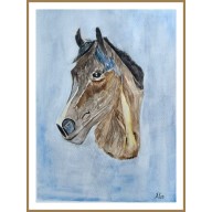Koń,  akwarela. /240x320 mm/