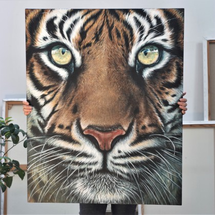 Tygrys, 80x100cm, akryl na płótnie, Joanna Podolska, obrazy akryl