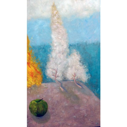Elżbieta Goszczycka - obrazy olejne - Martwa natura z płomieniem foto #1