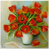 TULIPANY OBRAZ OLEJNY 50-50CM