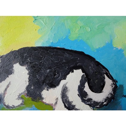 Marlena Kuć - obrazy olejne - czarny kot Giani foto #2