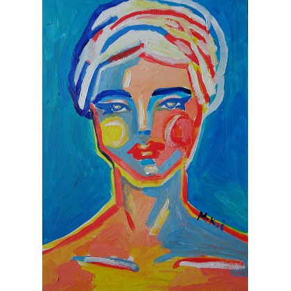 portret kobiety, Marlena Kuć, obrazy olejne