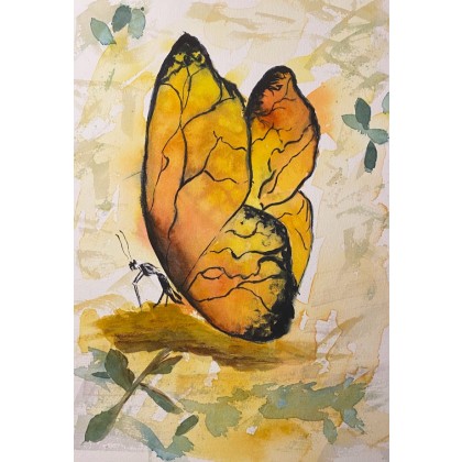 Motyl z lasu tropikalnego 2, Bohomazy Obrazy, obrazy akwarela