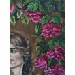 Kobieta I, portret, kwiaty, róże