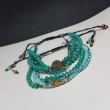 Bransoletka Boho Makrama Sznurek Emerald3