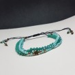 Bransoletka Boho Makrama Sznurek Emerald3