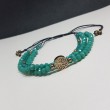 Bransoletka Boho Makrama Sznurek Emerald3