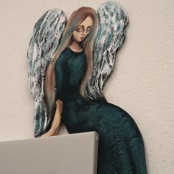 Odpoczynek Anioła... Ręcznie malowane