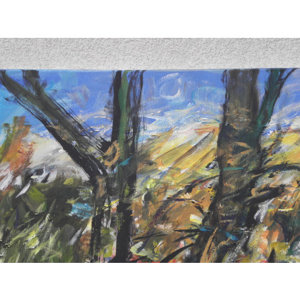Eryk Maler - obrazy olejne - Wierzby, ogromny, 120x140 cm foto #1