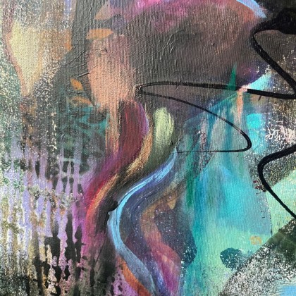 Agnieszka Kumoń - obrazy tech. mieszana - Obraz abstrakcyjny Tornado, 50×70 cm, techniki mieszane foto #2