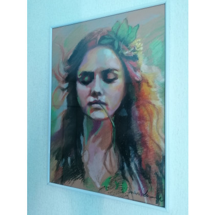 Dariusz Kaźmierczak - pastele olejne - Słowiańska rusałka/boginka leśna 4 foto #1
