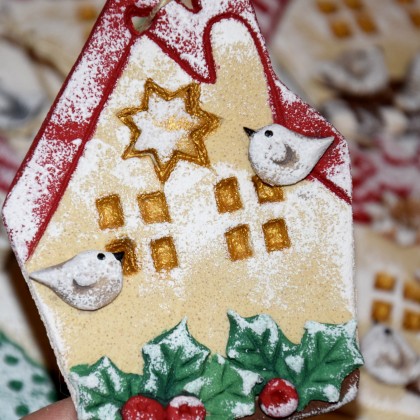Domki jak z bajki - ozdoby świąteczne, dekoracje choinkowe, magosza, dekory wiszące