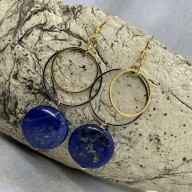 Geometryczne kolczyki z lapis lazuli c1052