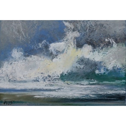 Paulina Lebida - pastele suche - Morze-dwa pejzaże wykonane pastelami olejnymi foto #2