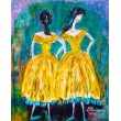 Tancerki żółte,  ballerinas  yellow
