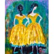 Tancerki żółte,  ballerinas  yellow