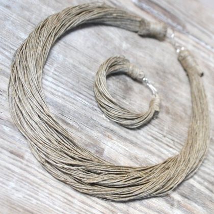 Dominika Brzozowska - bransoletki - minimalistyczna bransoletka ze sznurka lnianego foto #3