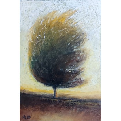 Paulina Lebida - pastele suche - Drzewa-dwa pejzaże wykonane pastelami olejnymi foto #2