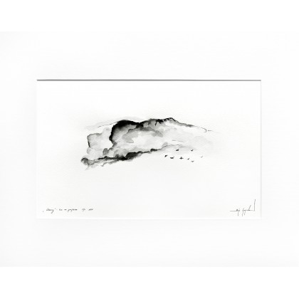 Maja Gajewska - rysunek tuszem - Rysunek tuszem (50x40cm) - chmury nr 18 foto #1