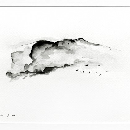 Maja Gajewska - rysunek tuszem - Rysunek tuszem (50x40cm) - chmury nr 18 foto #2