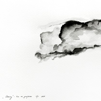 Maja Gajewska - rysunek tuszem - Rysunek tuszem (50x40cm) - chmury nr 18 foto #3