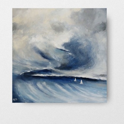 Morze -obraz akrylowy 40/40 cm, Paulina Lebida, obrazy akryl