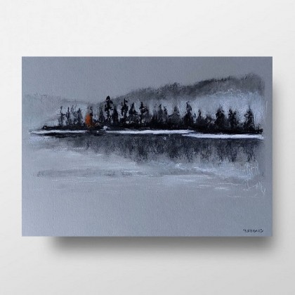 Drzewa- praca wykonana węglem, Paulina Lebida, obrazy akwarela