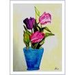 Tulipany 1 w wazonie,  akwarela . /240x320 mm/