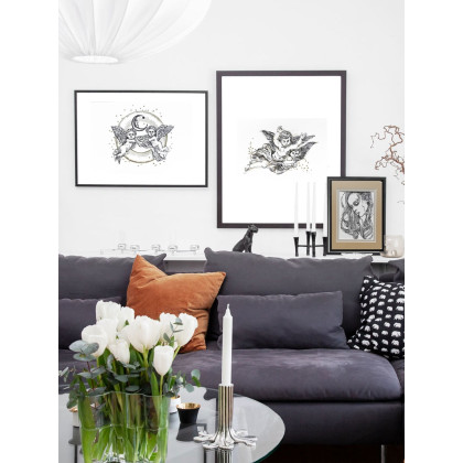 Jolanta Frankiewicz - rysunek tuszem - Cupido Amorki- rysunek tuszem A4 foto #4