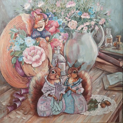 Panny z Kwiatowej (Maskarada), Nadia Siemek, obrazy akryl