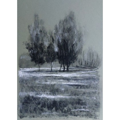 Paulina Lebida - rysunek węglem - Drzewa- praca wykonana węglem foto #1