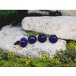 Drewniane spinki do mankietów z kamieniem / lapis lazuli #52
