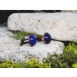 Miedziane spinki do mankietów koszuli / Lapis lazuli #56