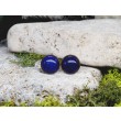 Miedziane spinki do mankietów koszuli / Lapis lazuli #56