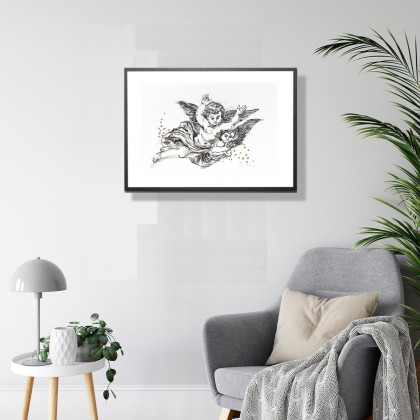 Jolanta Frankiewicz - rysunek tuszem - Cupido Amorki - rysunek tuszem A4 foto #2