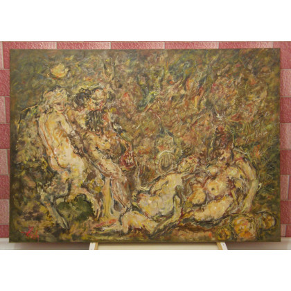 Eryk Maler - obrazy olejne - Bachanalia, szkic wg Rubensa, 70x100, 2024 foto #1