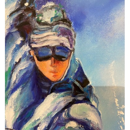 Myroslava Burlaka - obrazy olejne - Snowboardzista.Sporty zimowe. foto #1